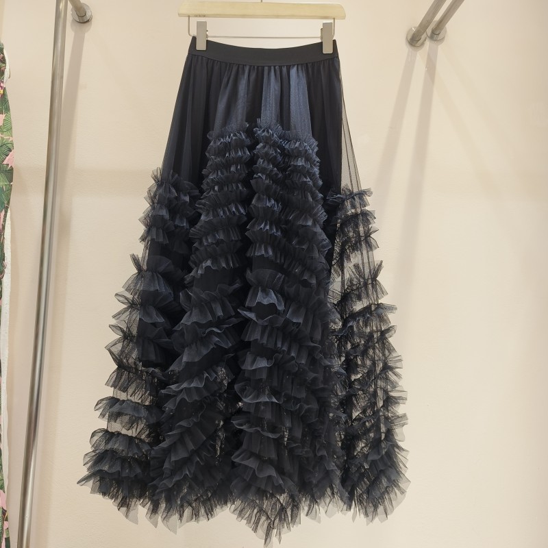 Slim big skirt gauze long skirt cake gorgeous skirt