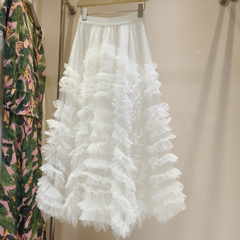 Slim big skirt gauze long skirt cake gorgeous skirt