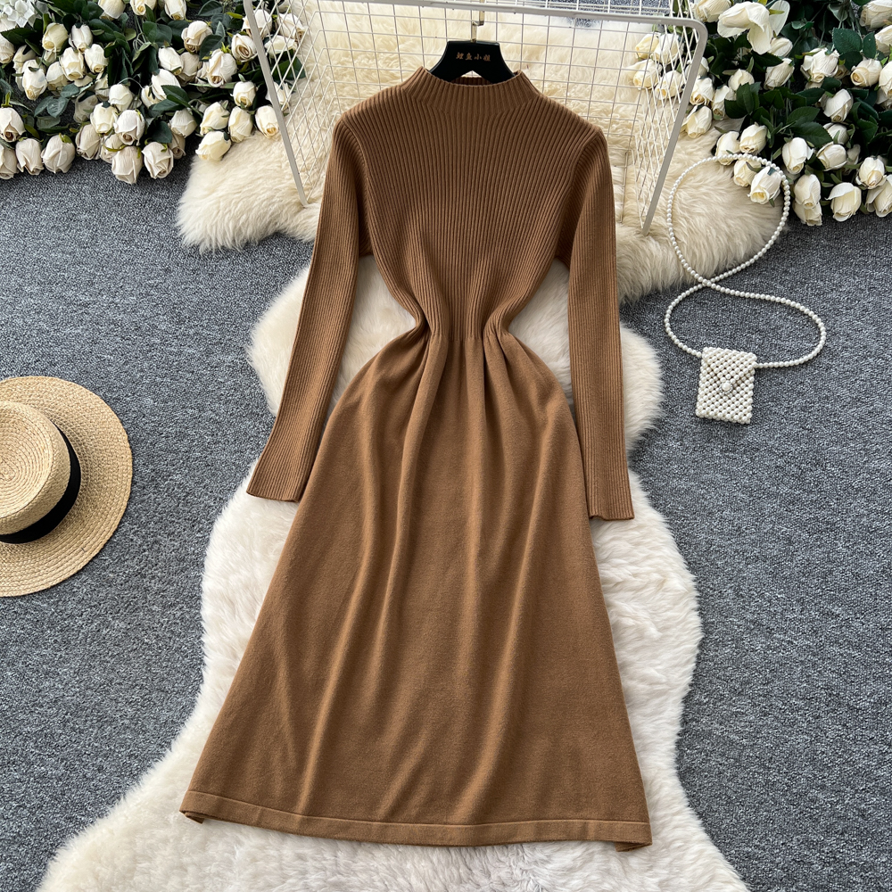 Inside the ride coat knitted dress 2pcs set for women