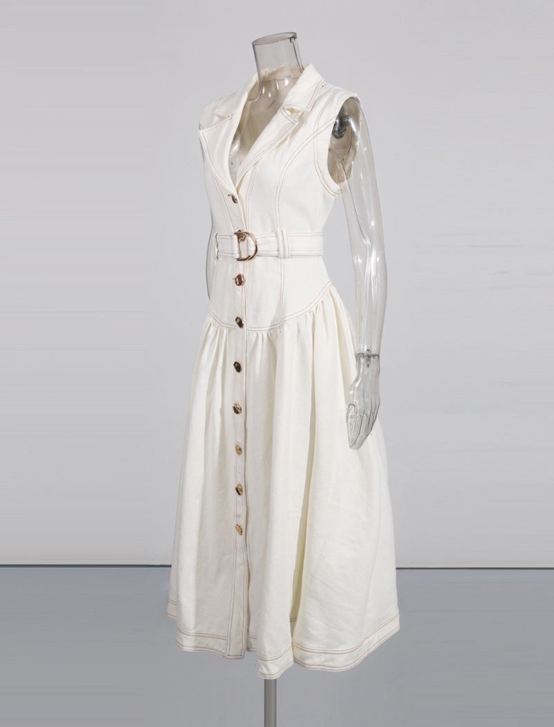 Fashion frenum dress sleeveless long dress for women