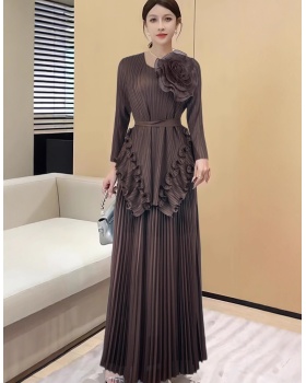 Large yard dress fashion long dress 2pcs set for women