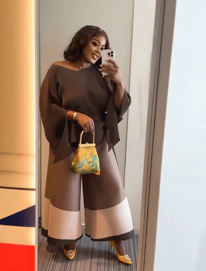 Splice straight pants wide leg European style tops 2pcs set