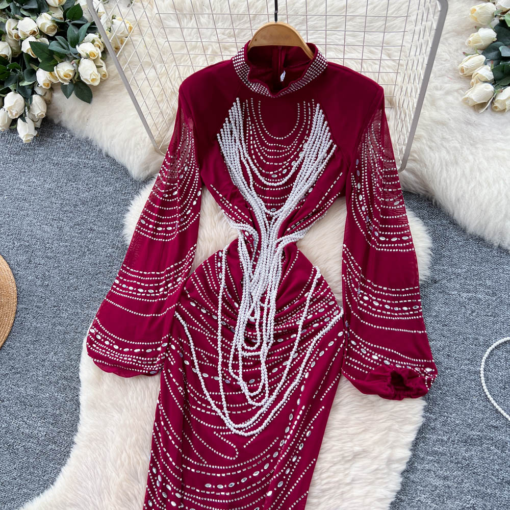 Fashion temperament dress niche long dress for women