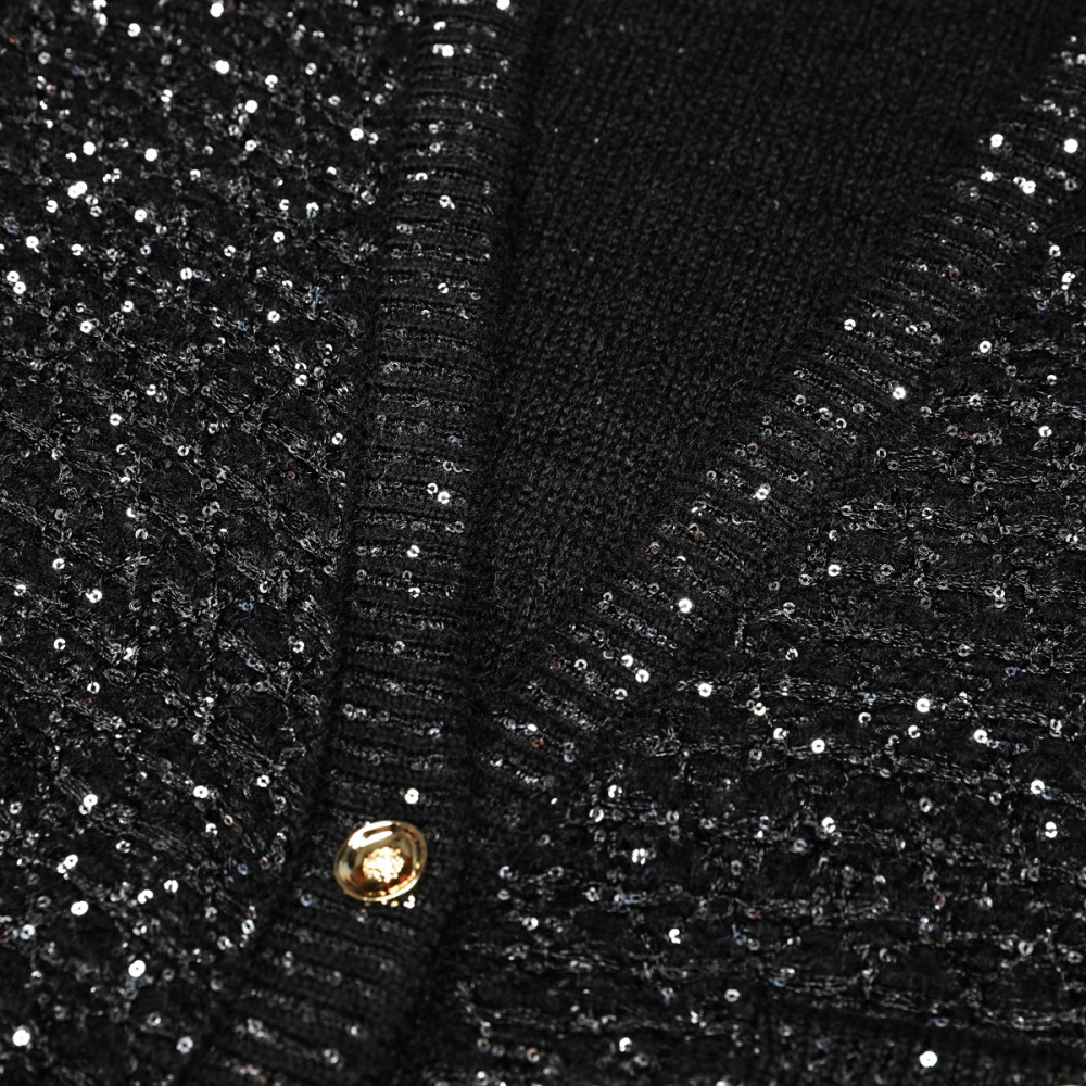 Spring and autumn European style coat V-neck cardigan