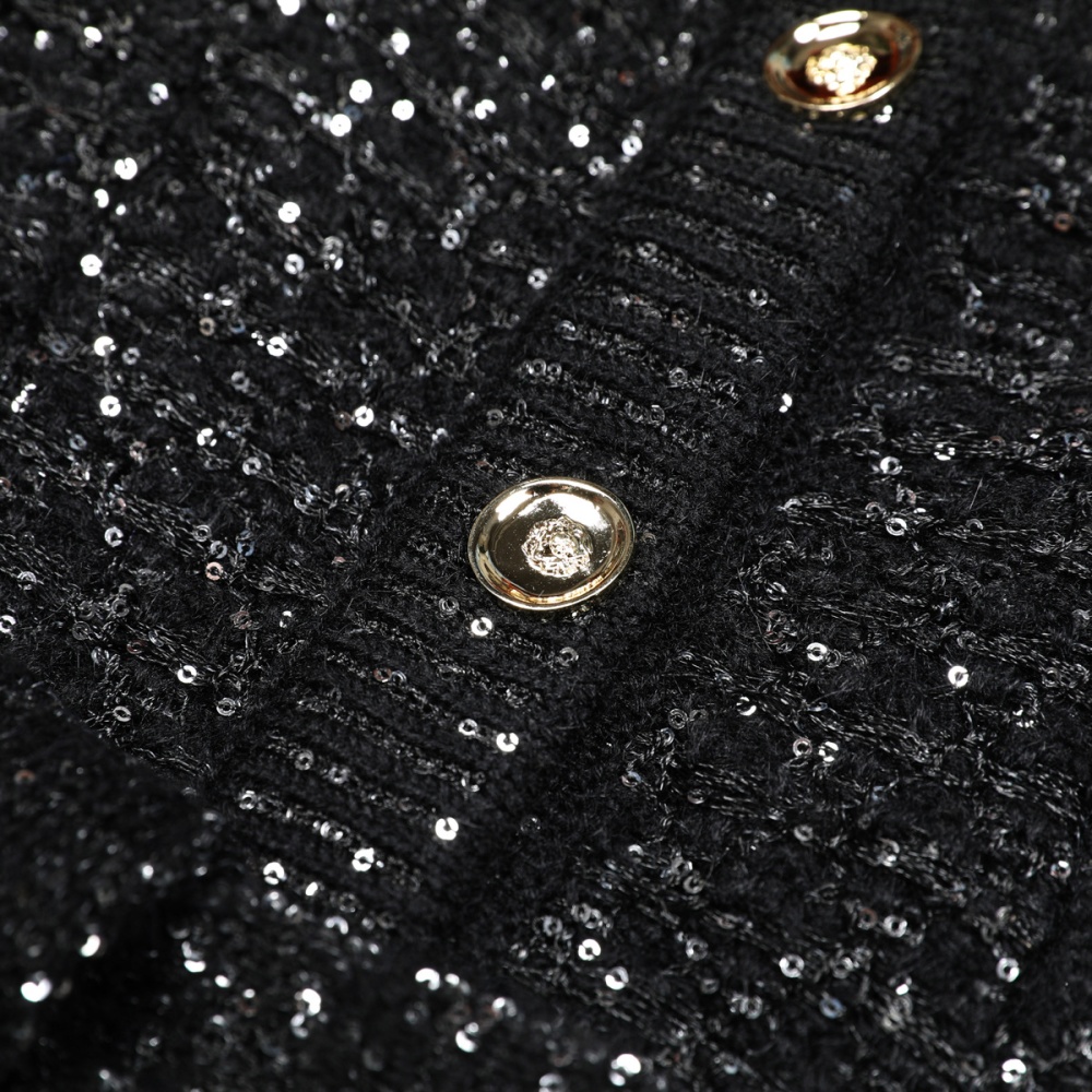 Spring and autumn European style coat V-neck cardigan