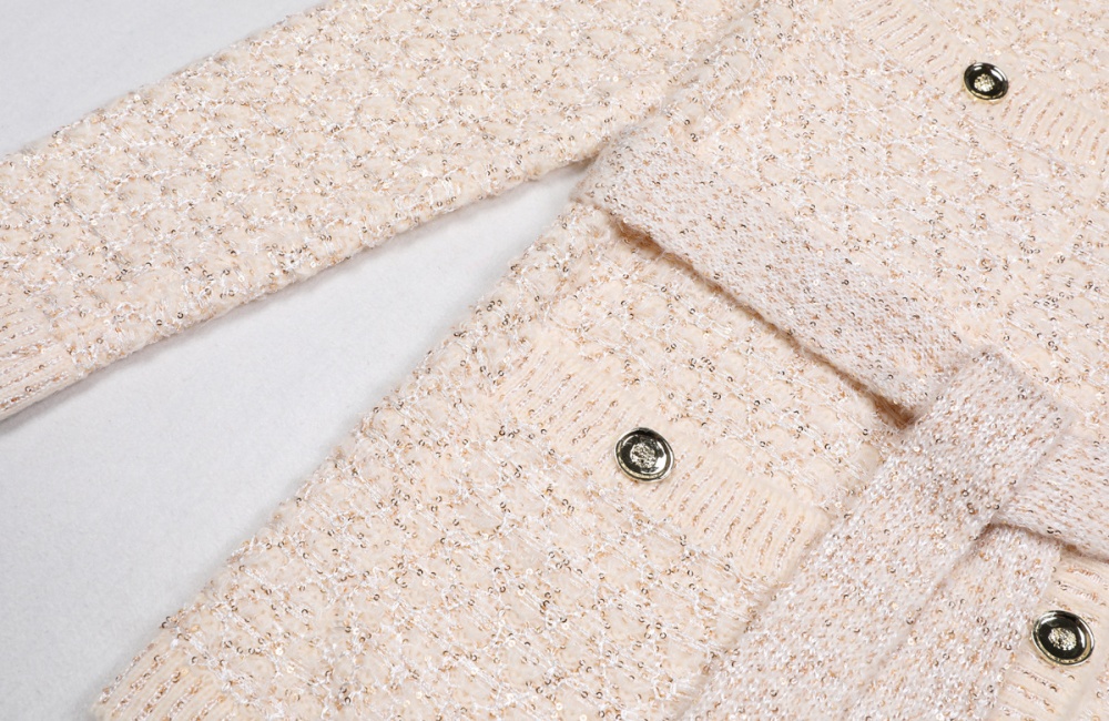 Spring and autumn European style coat V-neck cardigan