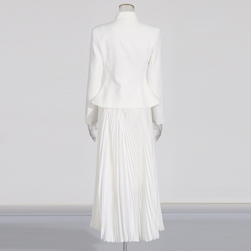 Embroidery skirt coat 2pcs set for women