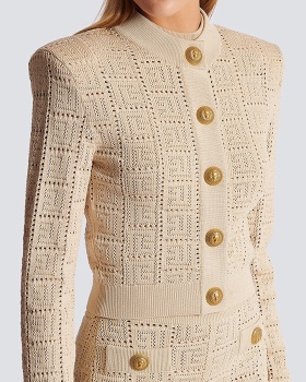 Fashion short coat round neck long sleeve tops for women