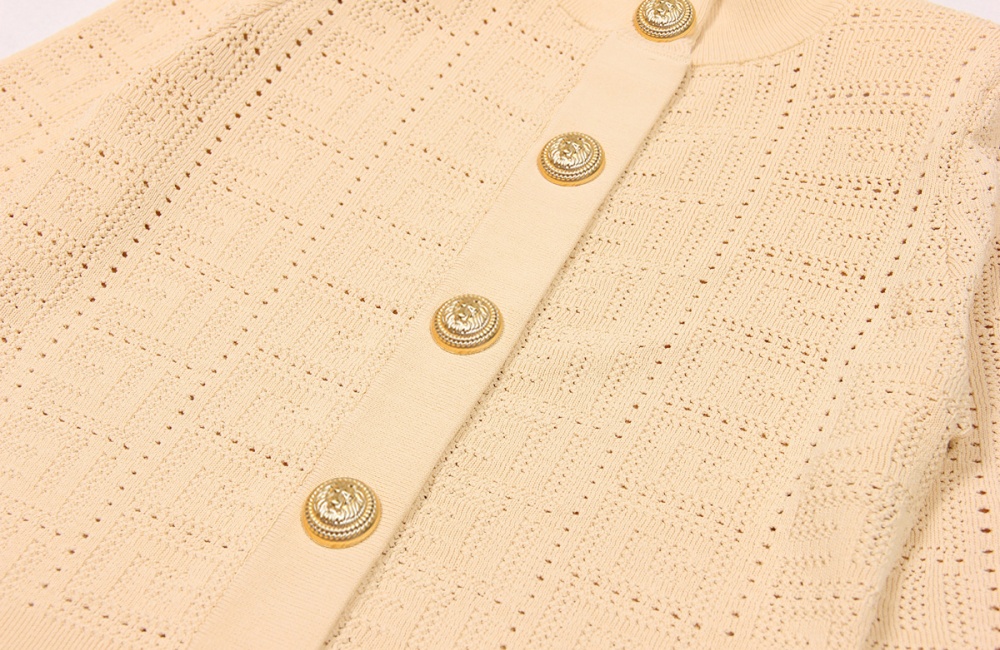 Fashion short coat round neck long sleeve tops for women