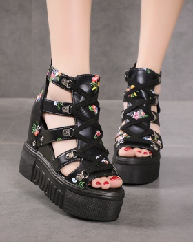 High-heeled shoes cross sandals for women