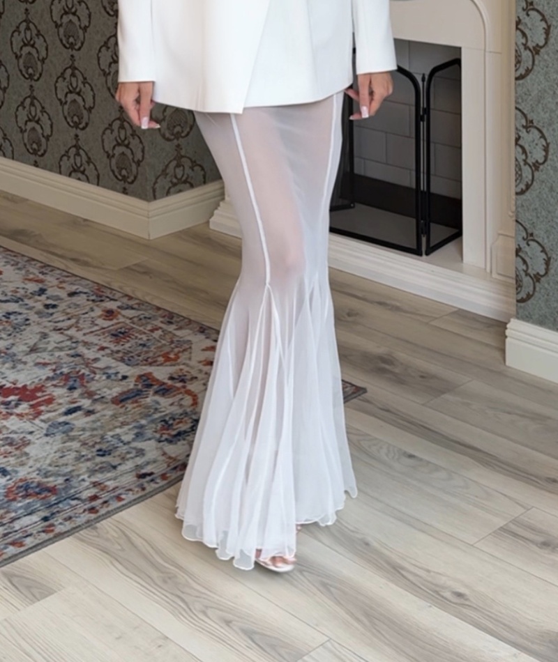 European style loose skirt elasticity tops 2pcs set