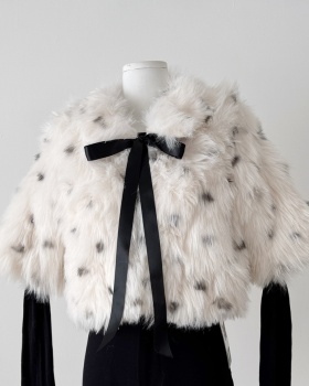 Winter niche coat unique bow cloak for women