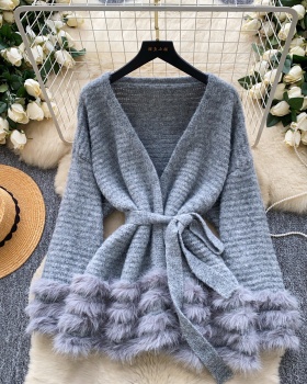 Loose niche sweater long sleeve coat for women