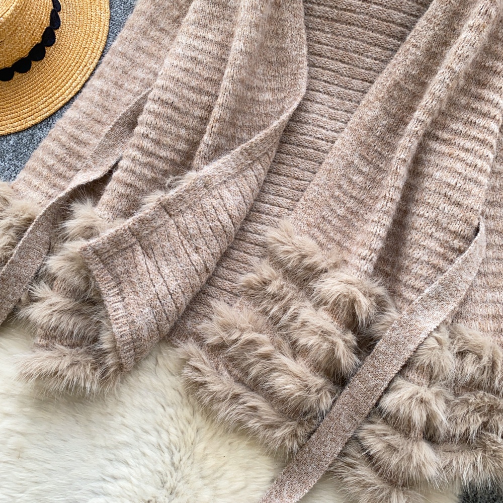 Loose niche sweater long sleeve coat for women