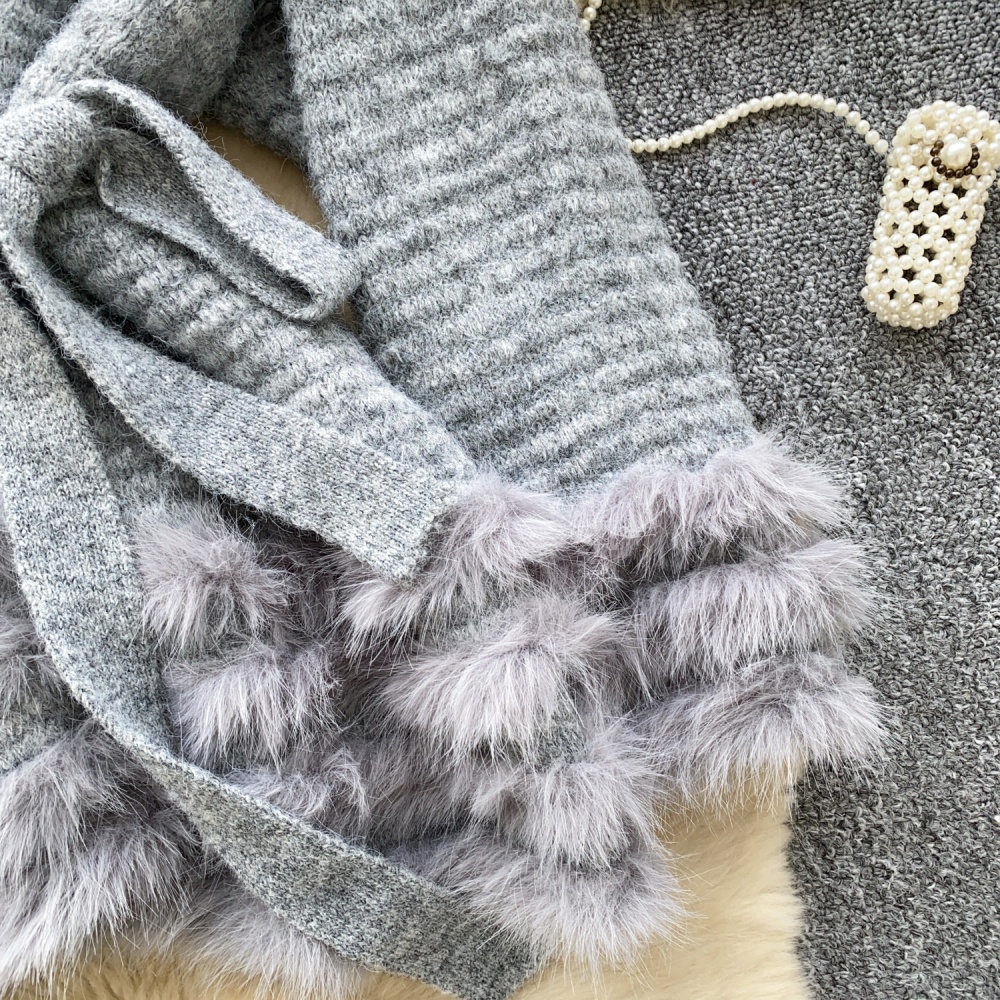 Loose niche sweater long sleeve coat for women