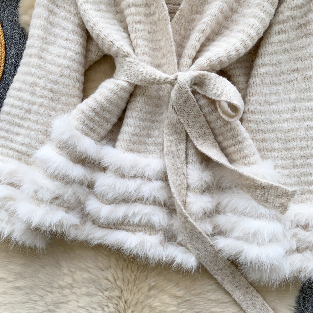 Loose niche sweater long sleeve coat for women