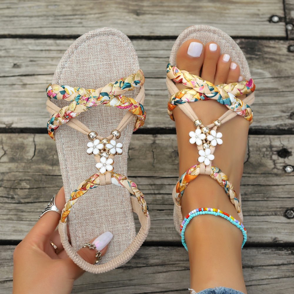 Large yard summer weave sandy beach sandals for women