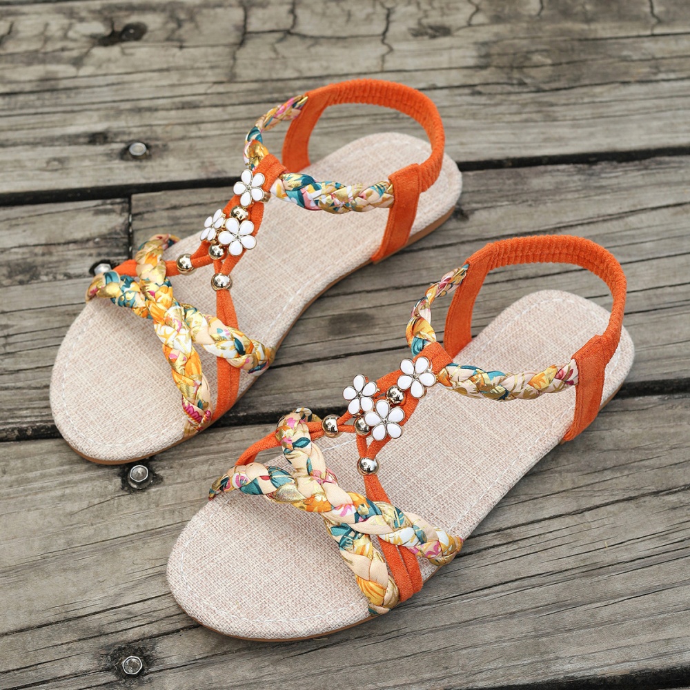 Large yard summer weave sandy beach sandals for women