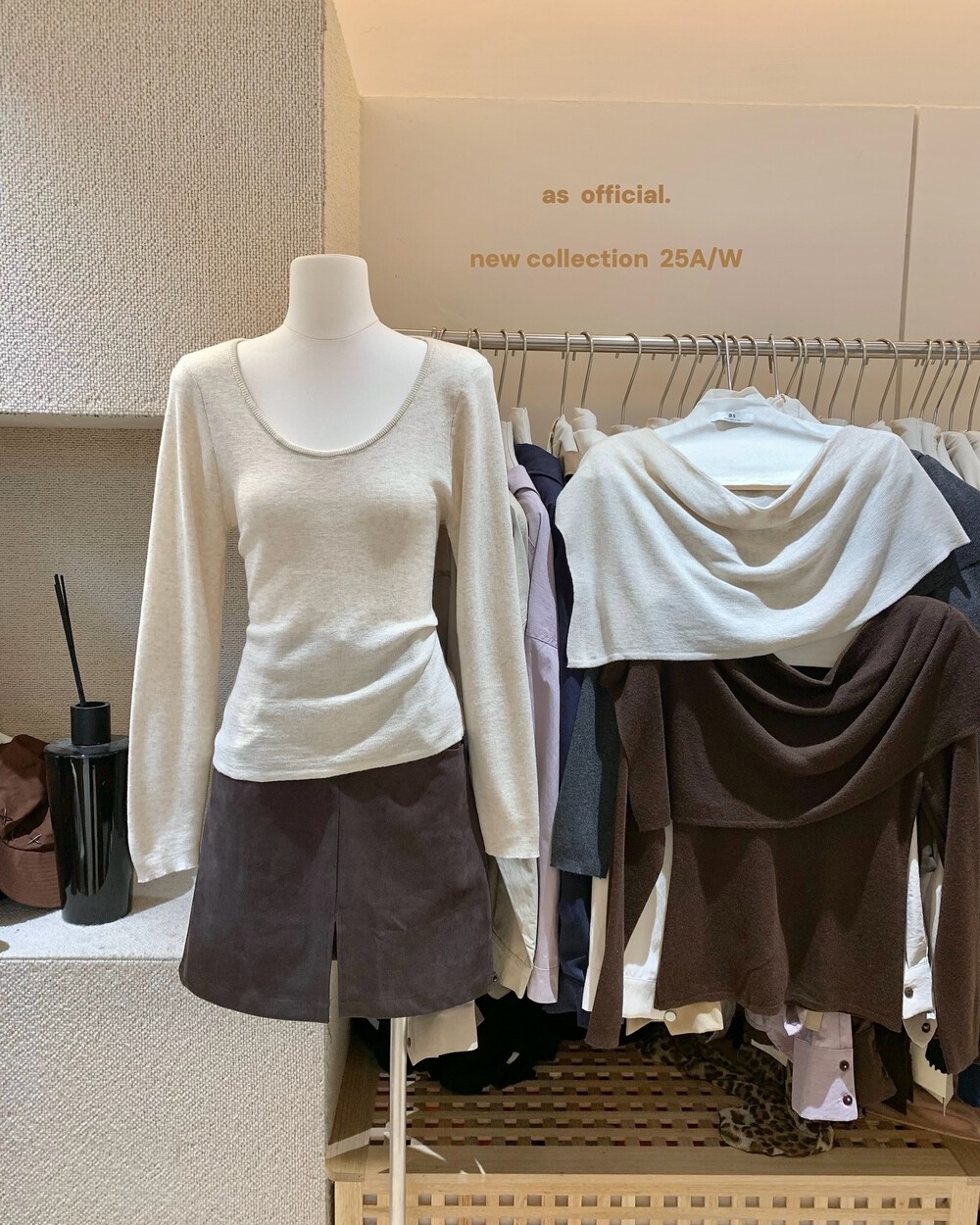 Slim Korean style small shawl knitted small shirt 2pcs set