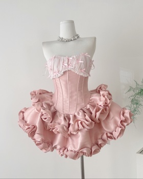 Wrapped chest formal dress bow Sexy underwear