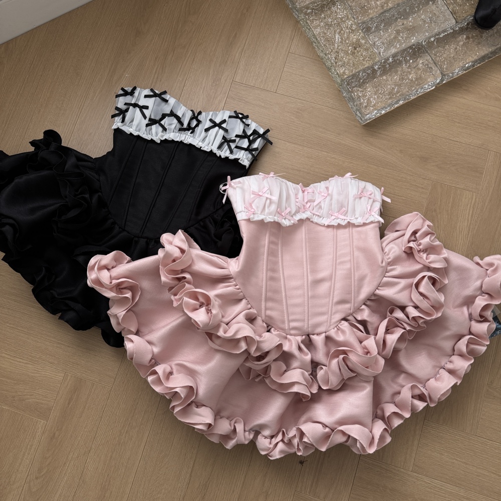 Wrapped chest formal dress bow Sexy underwear