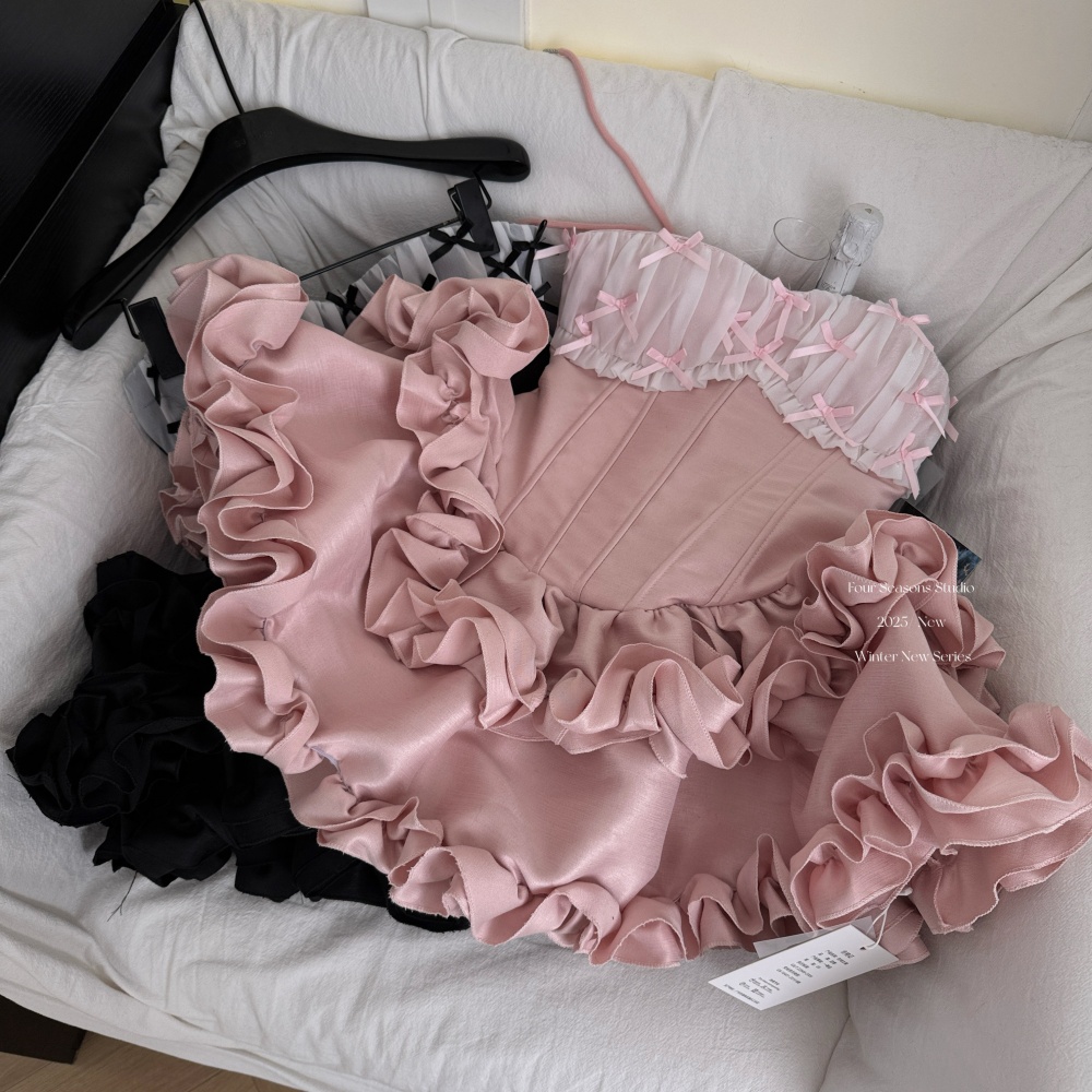 Wrapped chest formal dress bow Sexy underwear