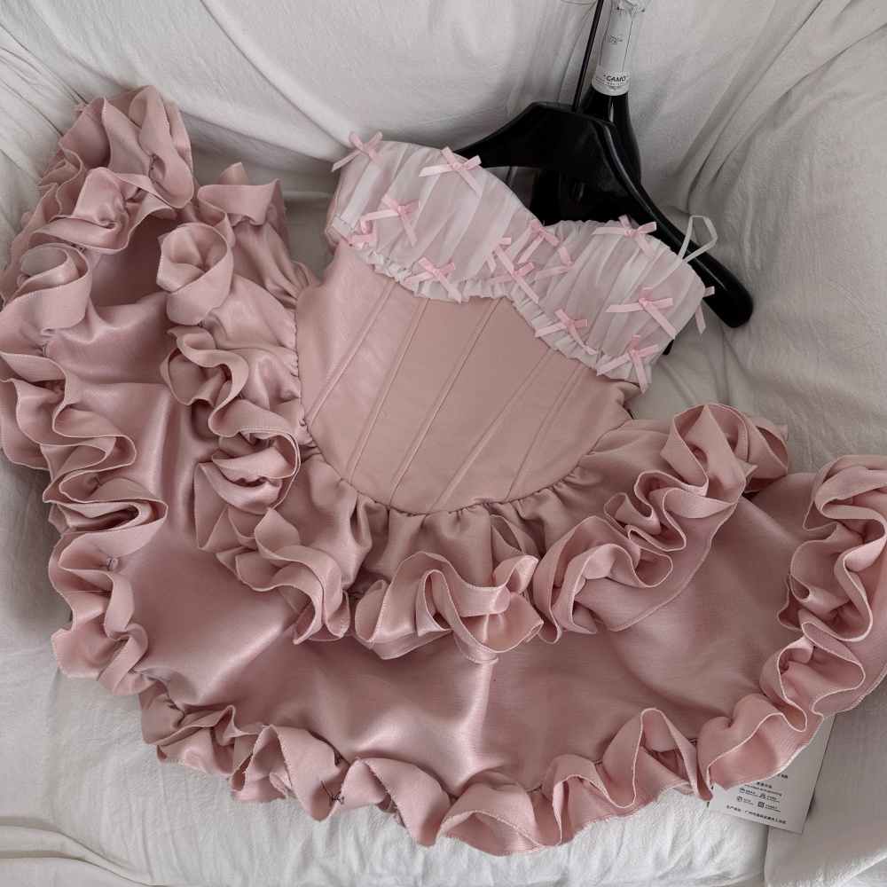 Wrapped chest formal dress bow Sexy underwear