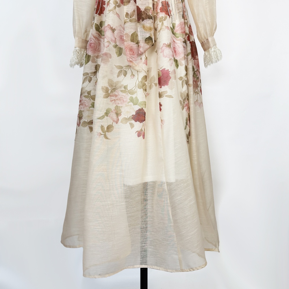 Vacation rhinestone lace pinched waist lapel dress