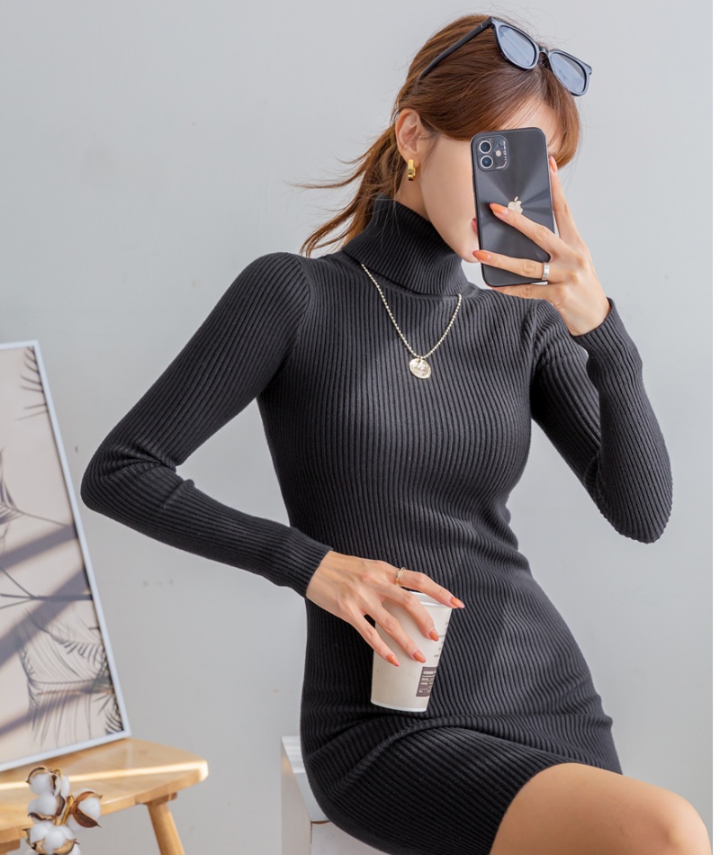 Bottoming sweater dress autumn and winter sweater
