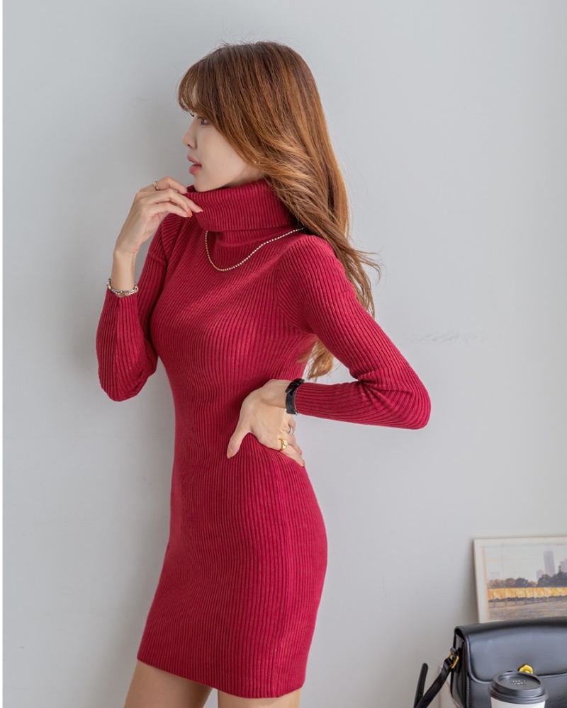 Bottoming sweater dress autumn and winter sweater