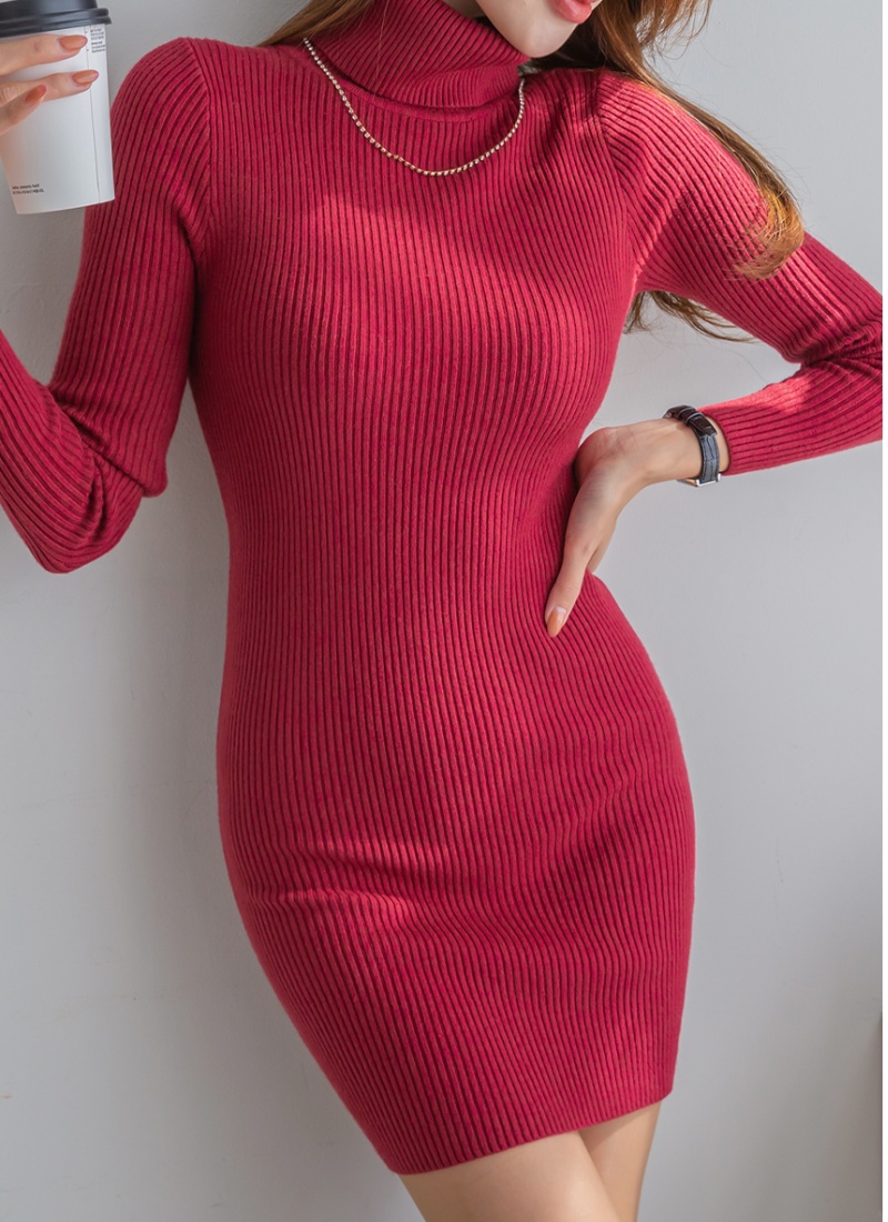 Bottoming sweater dress autumn and winter sweater