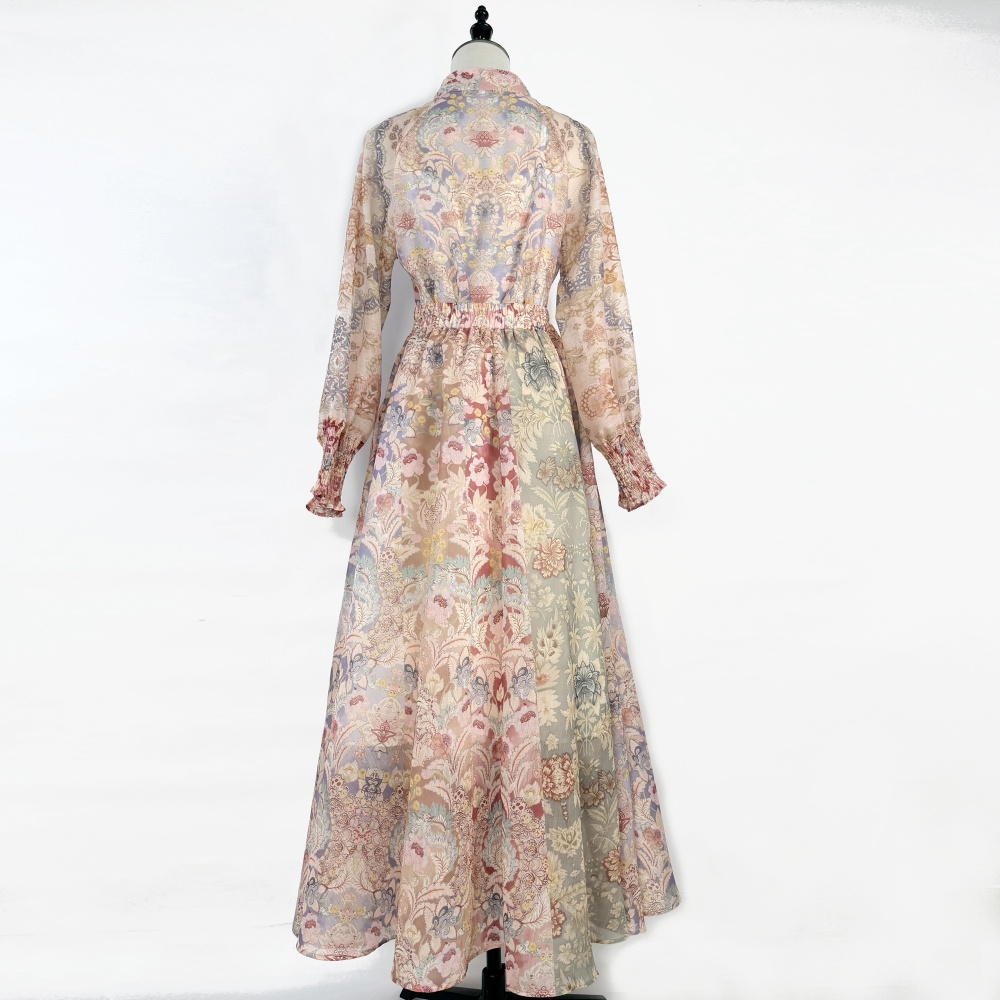 Retro half elastic shirt big skirt short skirt 2pcs set