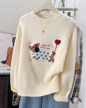 Autumn and winter tops embroidery sweater for women