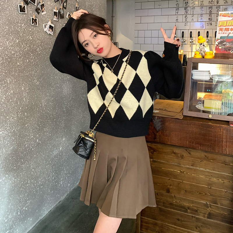 Mixed colors tops sweater for women