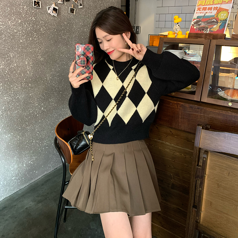 Mixed colors tops sweater for women