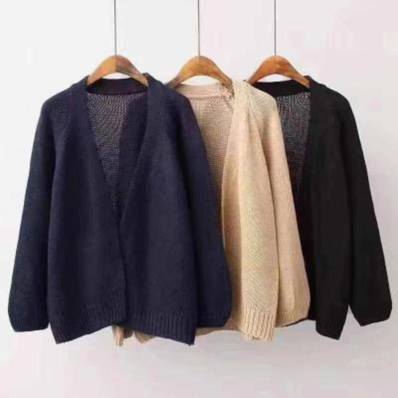 Short lazy coat autumn loose cardigan for women