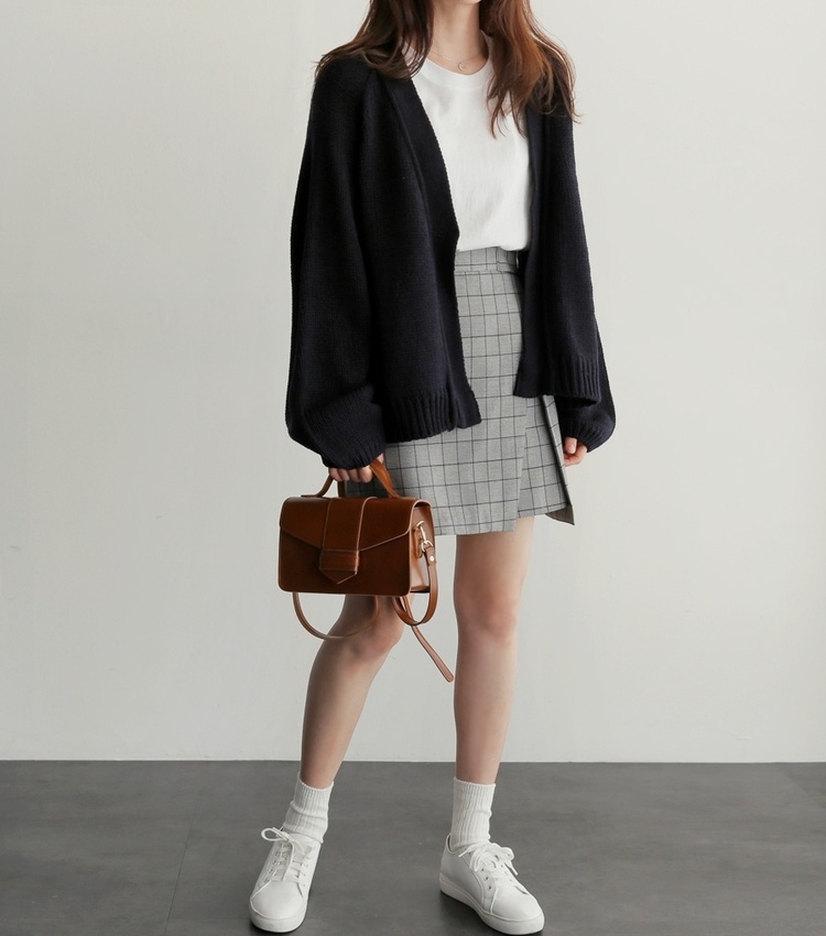 Short lazy coat autumn loose cardigan for women