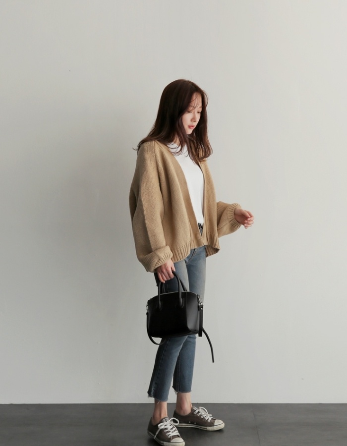 Short lazy coat autumn loose cardigan for women