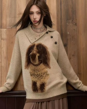 Autumn and winter knitted sweater pullover tops for women