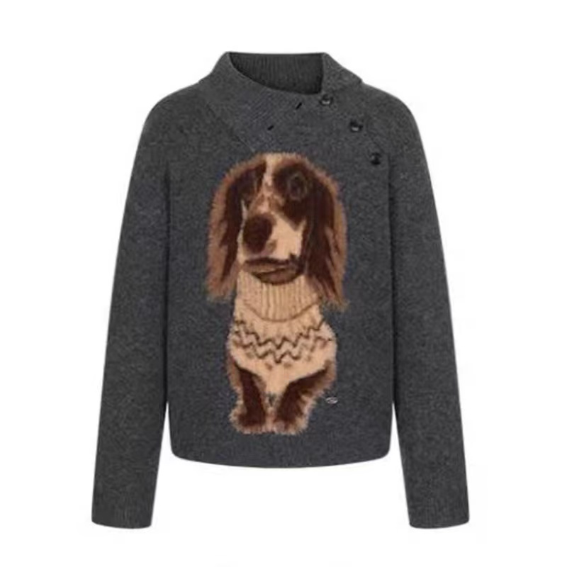 Autumn and winter knitted sweater pullover tops for women