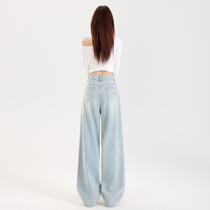 Mopping winter pants wide leg loose long pants for women