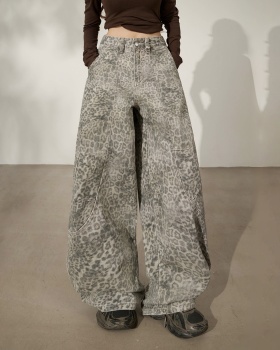 All-match high waist wide leg pants retro pants for women