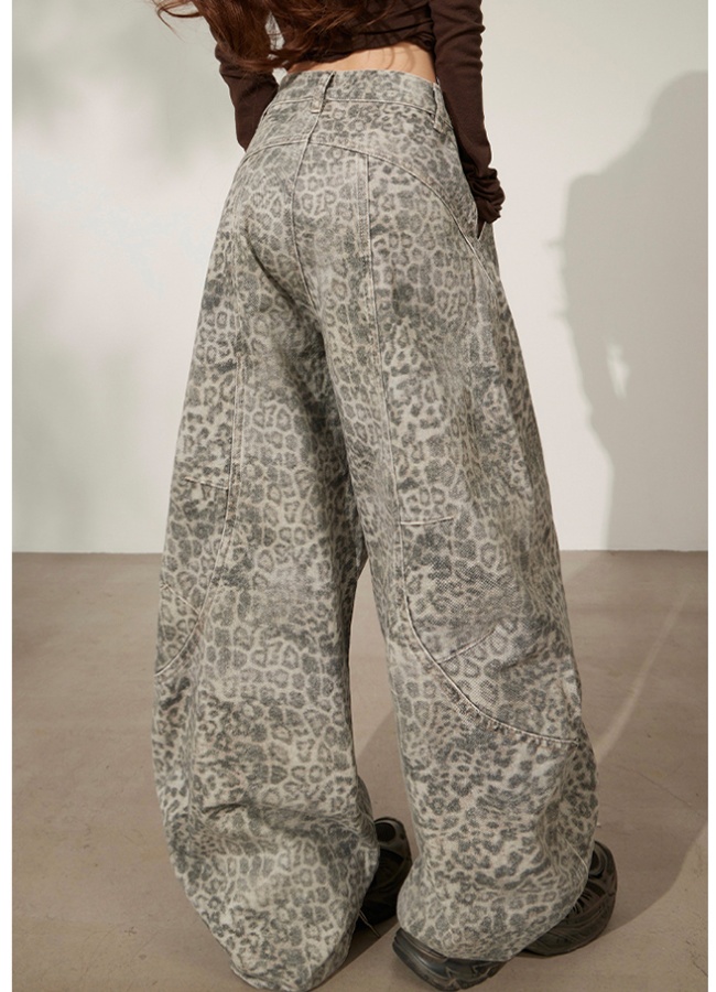 All-match high waist wide leg pants retro pants for women