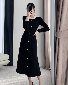 Temperament ladies dress Hepburn style long dress