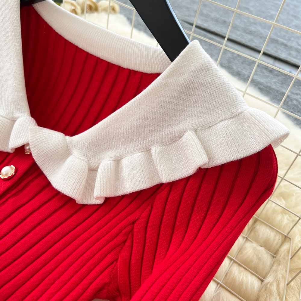 European style retro dress autumn and winter long dress