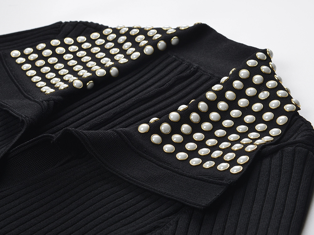 Short sleeve dress lapel long dress