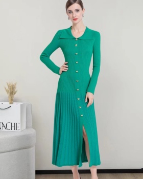 Autumn and winter dress A-line long dress for women