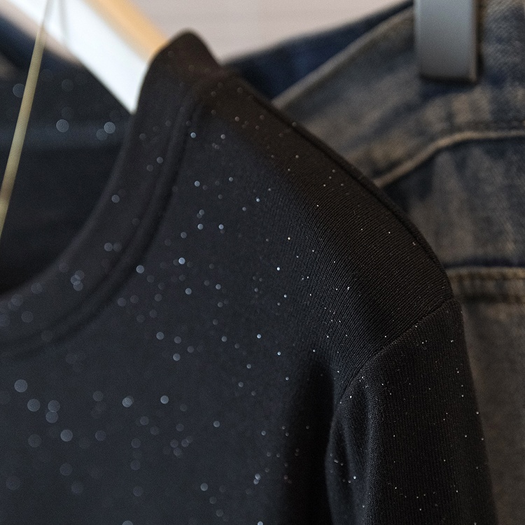 Plus velvet slim T-shirt bottoming tops for women