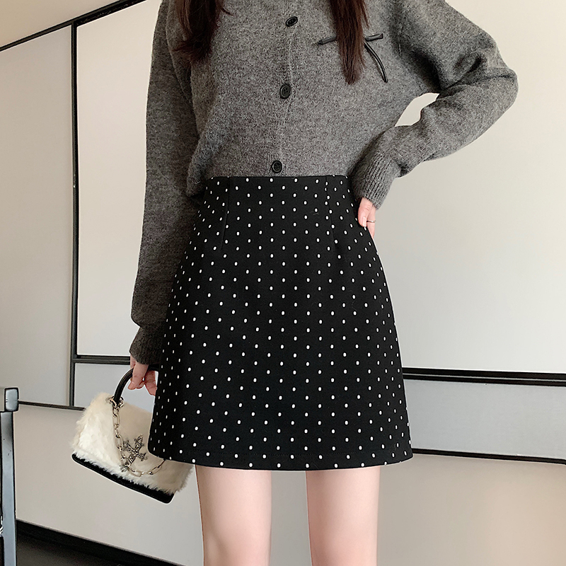 Korean style A-line high waist retro skirt