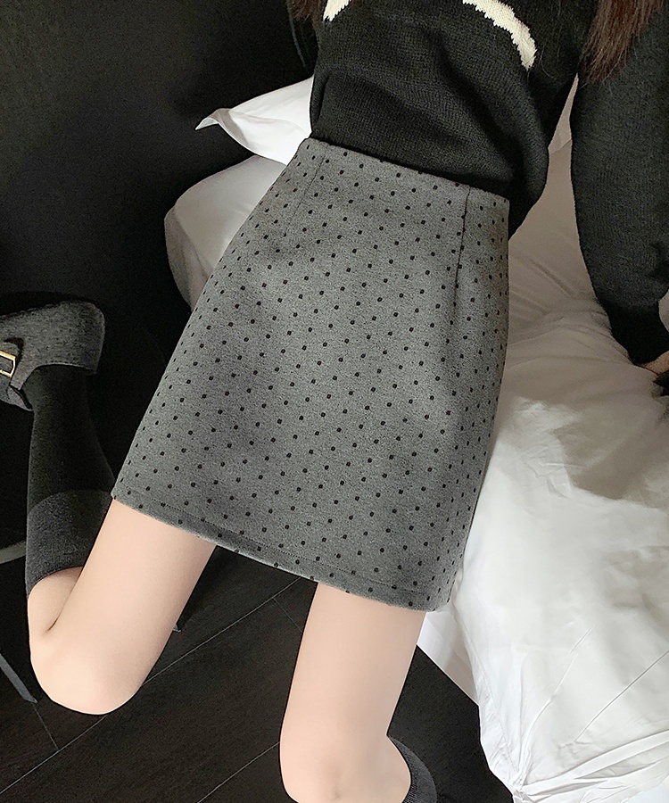 Korean style A-line high waist retro skirt